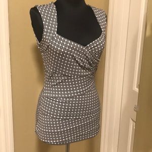 WHBM Black and White Top